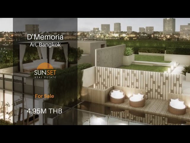 Ari 1 bedroom condo at D'Memoria for sale 4,950,000 baht